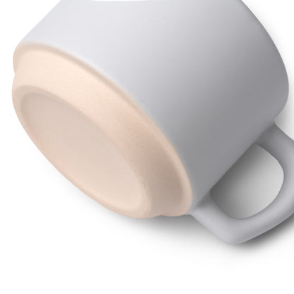 Conjunto de Caneca em Cerâmica Mate Geisa com Bandeja de Bambu