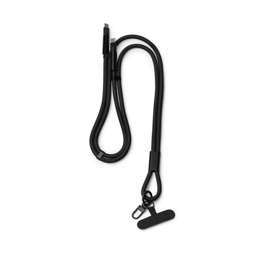 Cordão de Segurança em Poliéster Branco com Clip