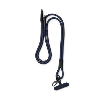 Cordão de Segurança em Poliéster Branco com Clip
