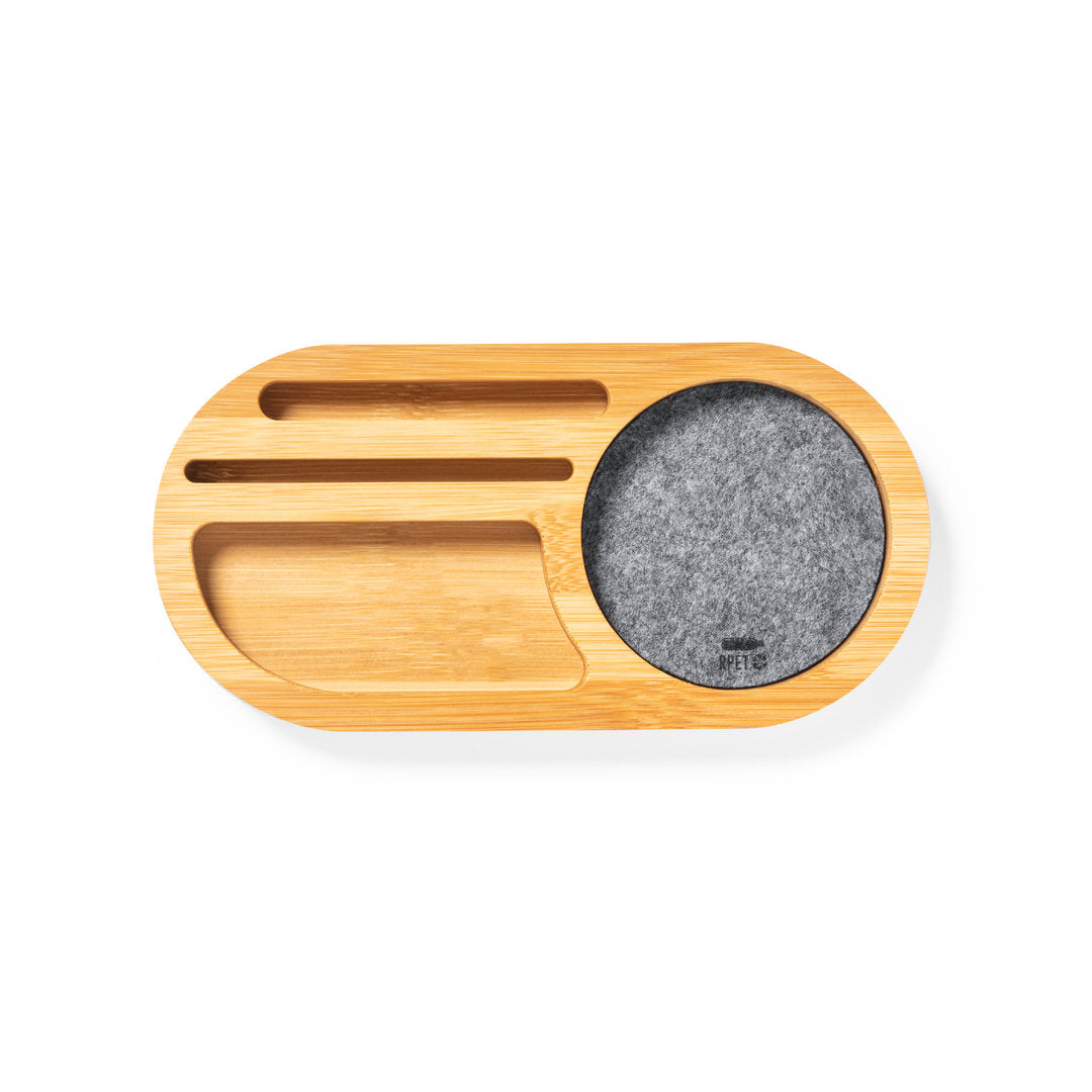 Organizador de Linha Nature em Bambu e Feltro RPET