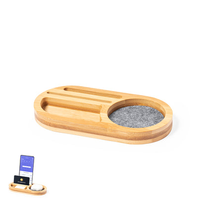 Organizador de Linha Nature em Bambu e Feltro RPET