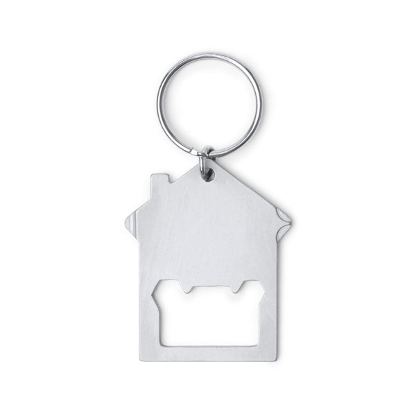 Chaveiro em Aço Inoxidável com Formato de Casa