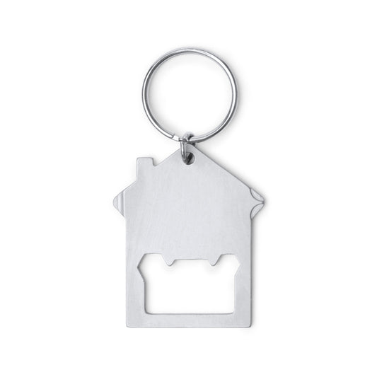 Chaveiro em Aço Inoxidável com Formato de Casa