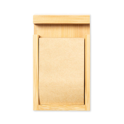 Porta Notas de Bambu com Suporte para Smartphone