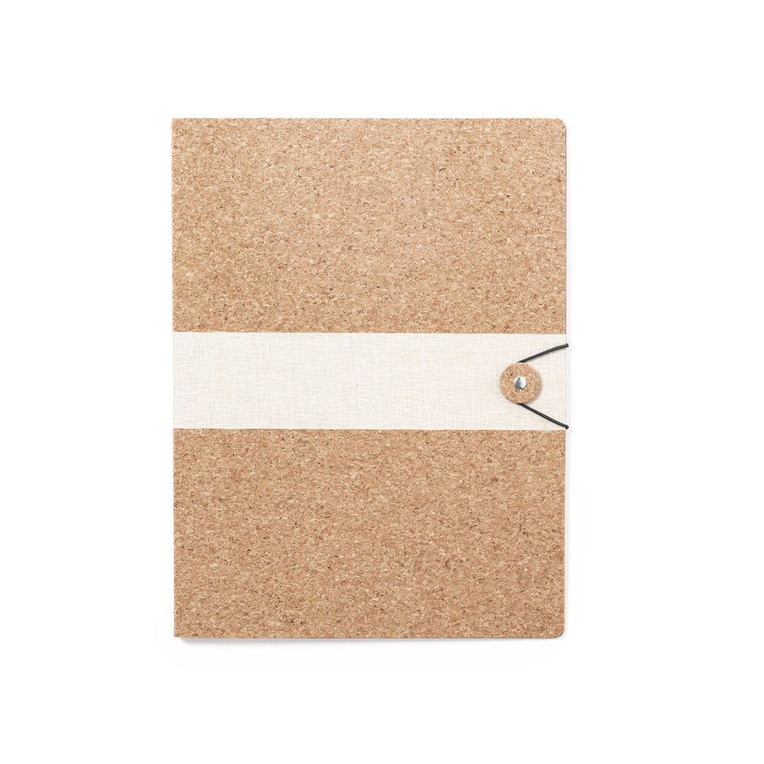 Carpeta Nature com Exterior em Cortiça e Fecho Elástico