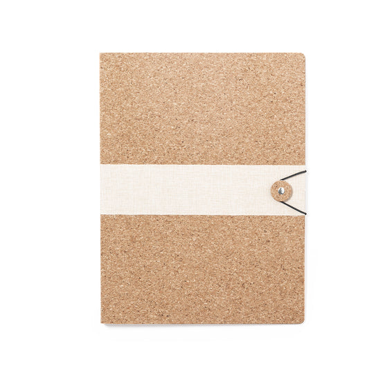 Carpeta Nature com Exterior em Cortiça e Fecho Elástico