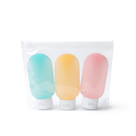 Frascos de Viagem em Silicone com Tampa 3x100ml
