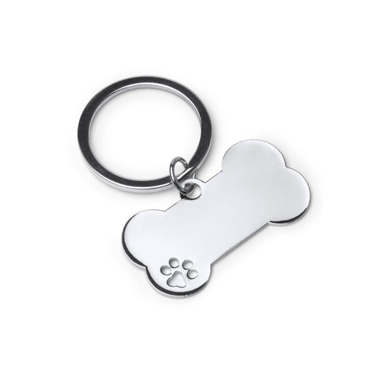Chaveiro em Metal Formato de Osso de Cão