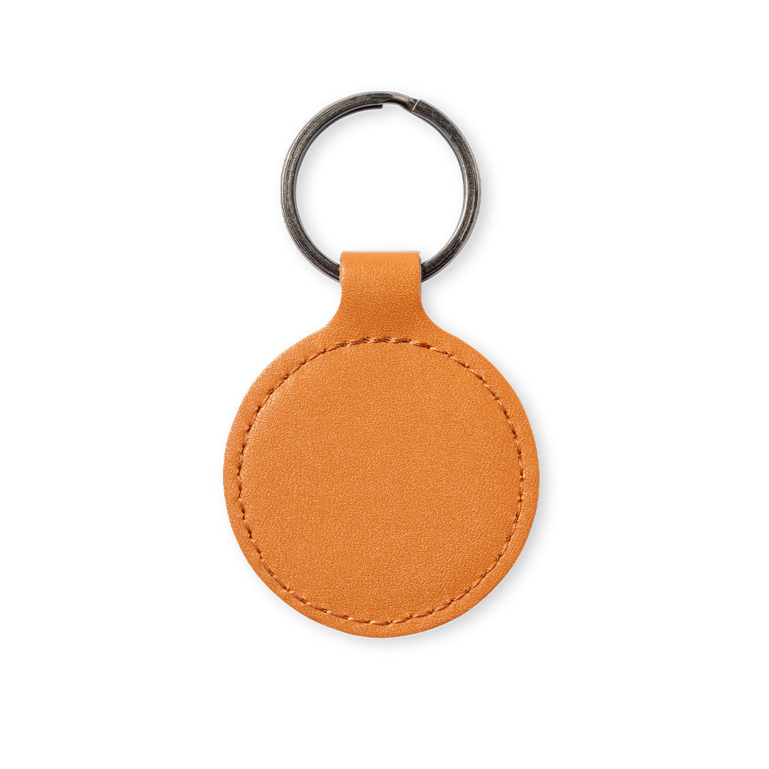 Porta-Chaves de Couro Reciclado em Tom Castanho