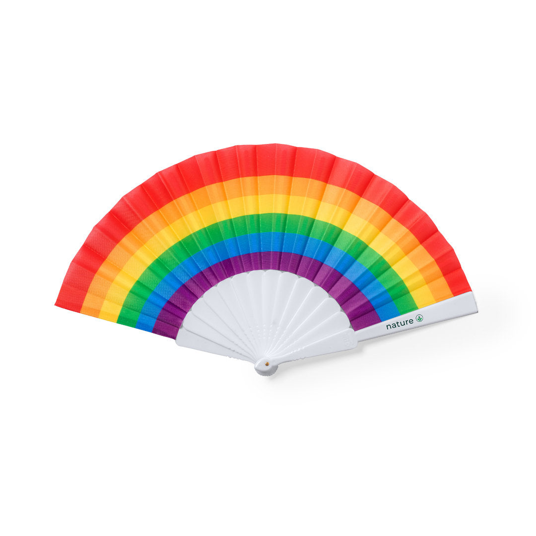 Abanico Rainbow em RPET Multicolorido