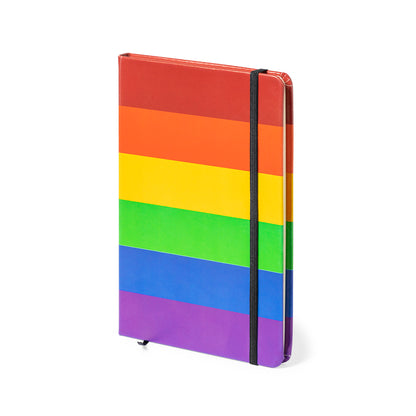 Bloc de Notas Rainbow Multicolor com Capa em Polipiel