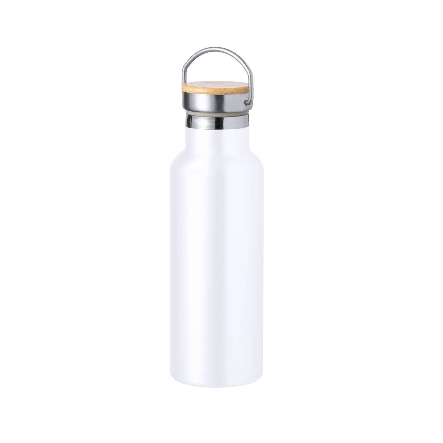 Garrafa Térmica Inox 500 ml com Tampa de Bambu