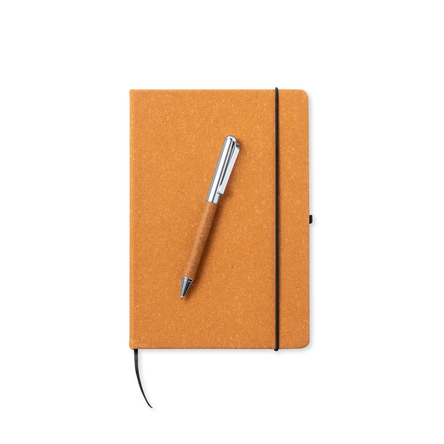 Conjunto Elegante de Bloco de Notas e Caneta em Couro Reciclado