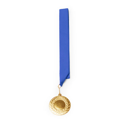 Medalha de Ouro em Metal com Fita Branca