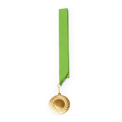 Medalha de Ouro em Metal com Fita Branca