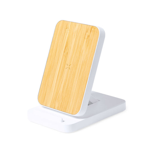 Carregador Sem Fios Dobrável 15W em Bambu