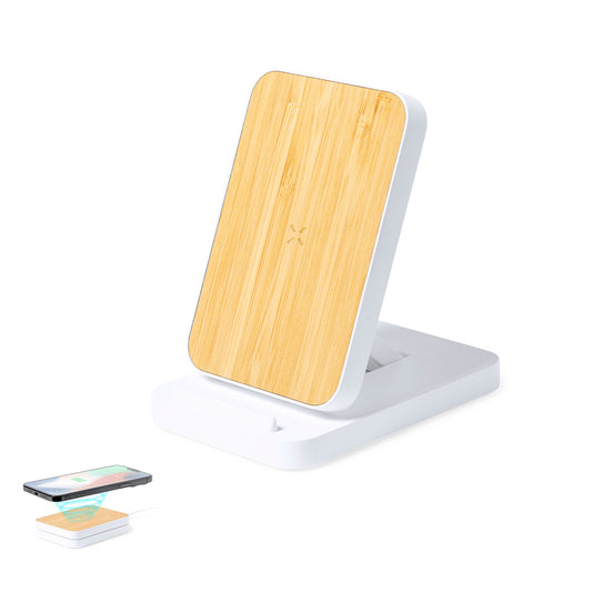 Carregador Sem Fios Dobrável 15W em Bambu