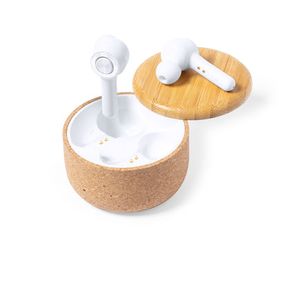 Auriculares Bluetooth 5.0 Grigal com Base em Cortiça