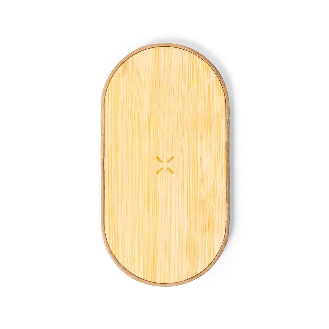 Carregador Sem Fios 10W Sustentável em Bambu