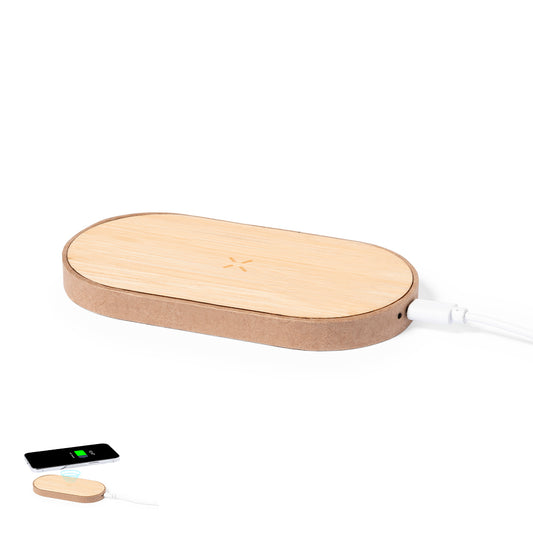 Carregador Sem Fios 10W Sustentável em Bambu