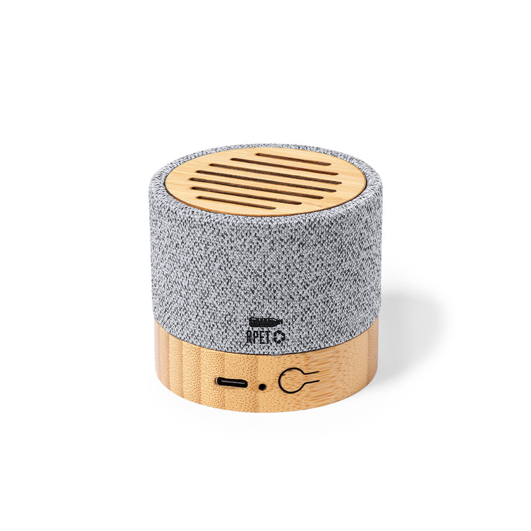 Coluna Bluetooth Compacta em Bambu Sustentável