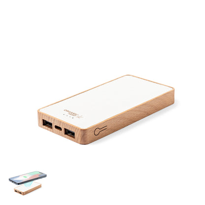 Power Bank Sustentável Meskat 8.000 mAh com Cánhamo e Madeira