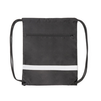 Mochila de Poliéster com Cordão e Bolso Frontal