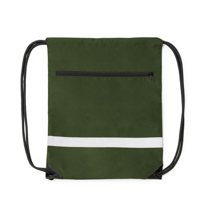 Mochila de Poliéster com Cordão e Bolso Frontal