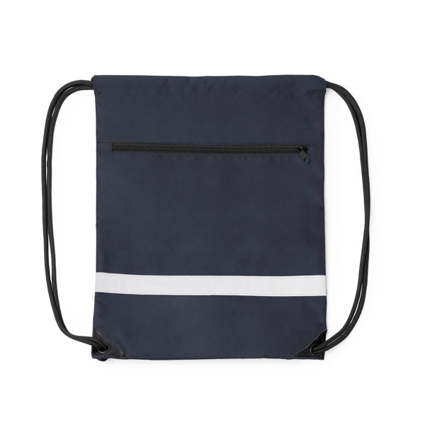 Mochila de Poliéster com Cordão e Bolso Frontal