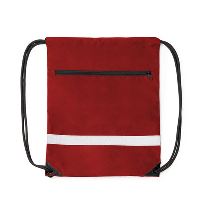 Mochila de Poliéster com Cordão e Bolso Frontal