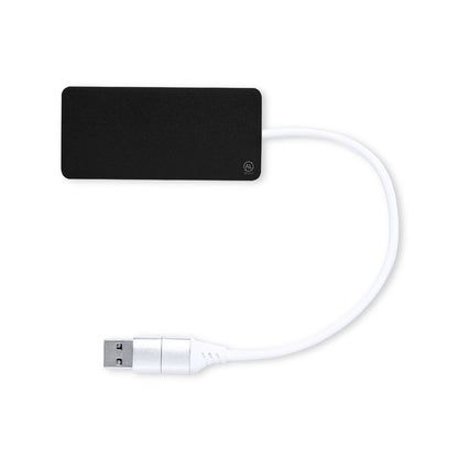 Hub USB 2.0 em Alumínio Reciclado com USB-C
