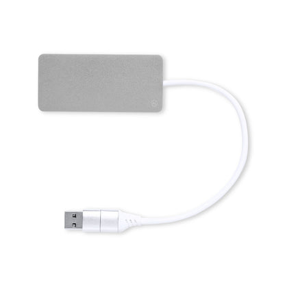 Hub USB 2.0 em Alumínio Reciclado com USB-C
