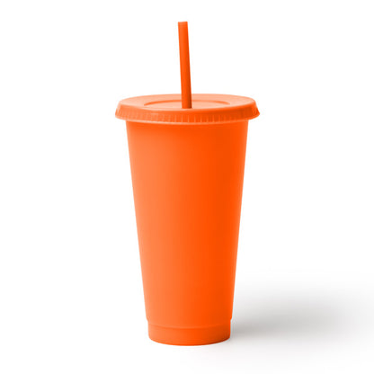 Copo de Plástico com Tampa e Canudo 500ml