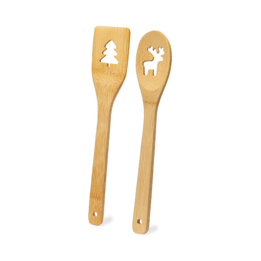 Conjunto de Cozinha Natalício em Bambu Polido