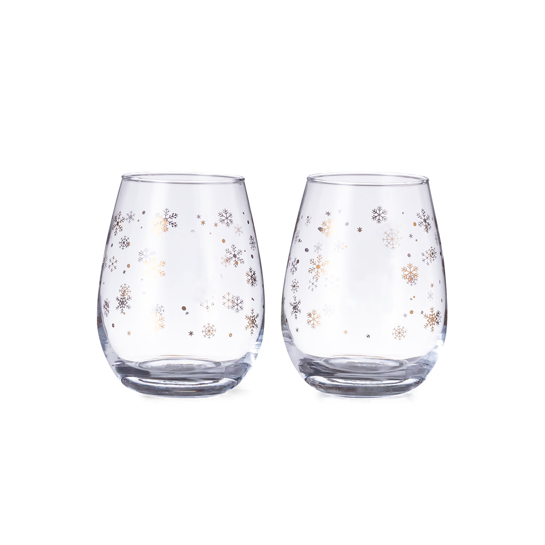 Conjunto de 2 Copos de Neve em Cristal 500ml
