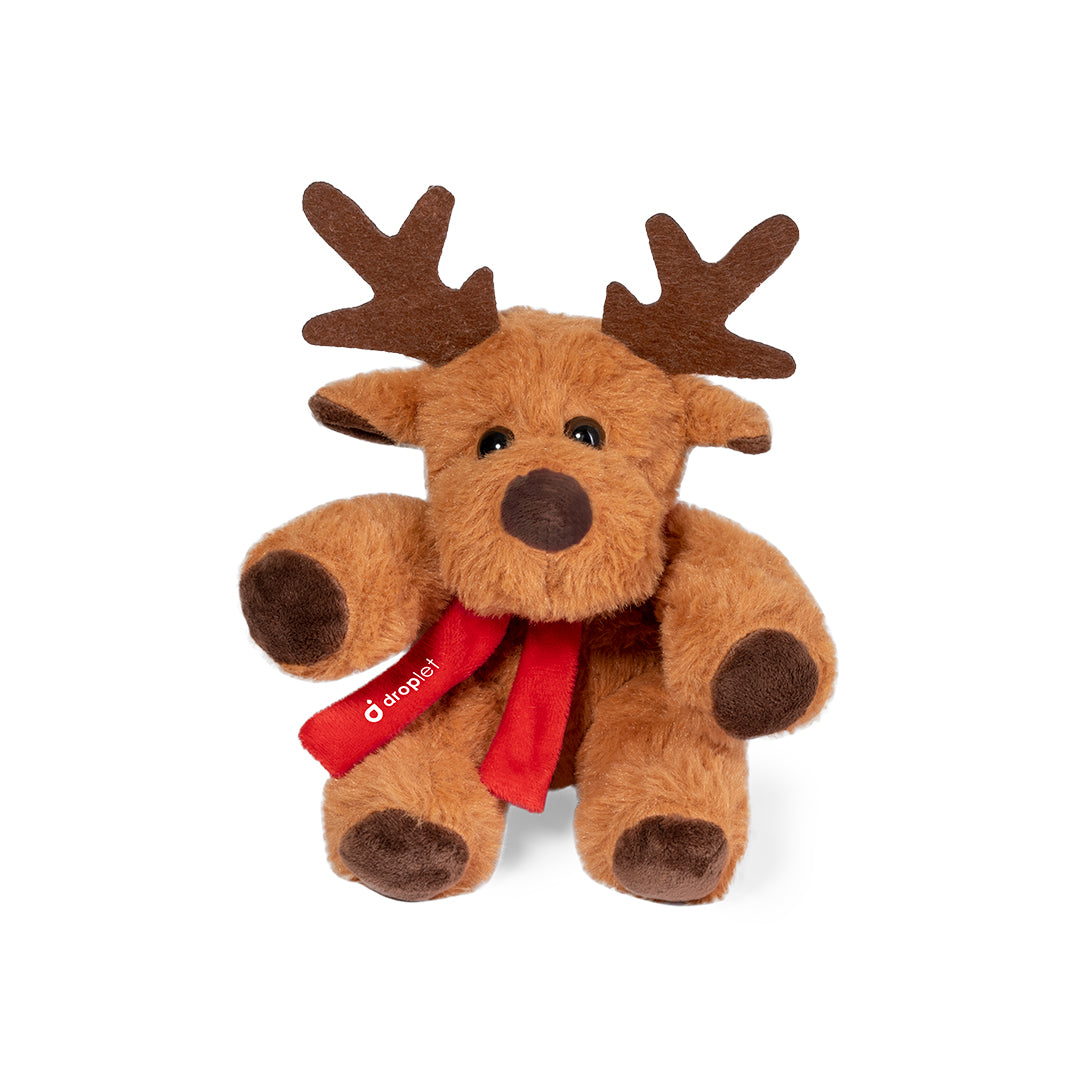 Reno de Peluche Kostan com Cachecol Personalizável
