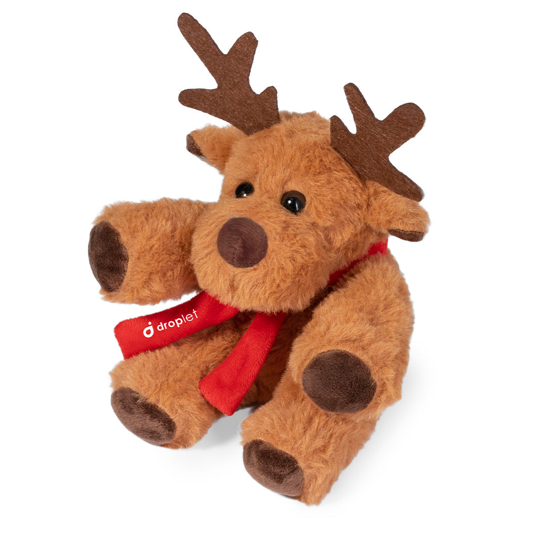 Reno de Peluche Kostan com Cachecol Personalizável