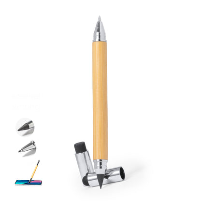 Esferográfica Lápis Eterno 2 em 1 em Bambu