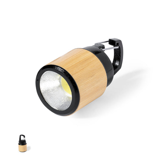 Lanterna de Bambu com LEDs e Mosquetão