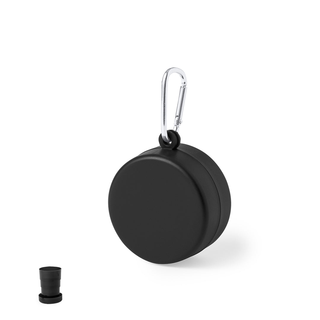 Vaso Plegável Ecológico 220ml com Mosquetão