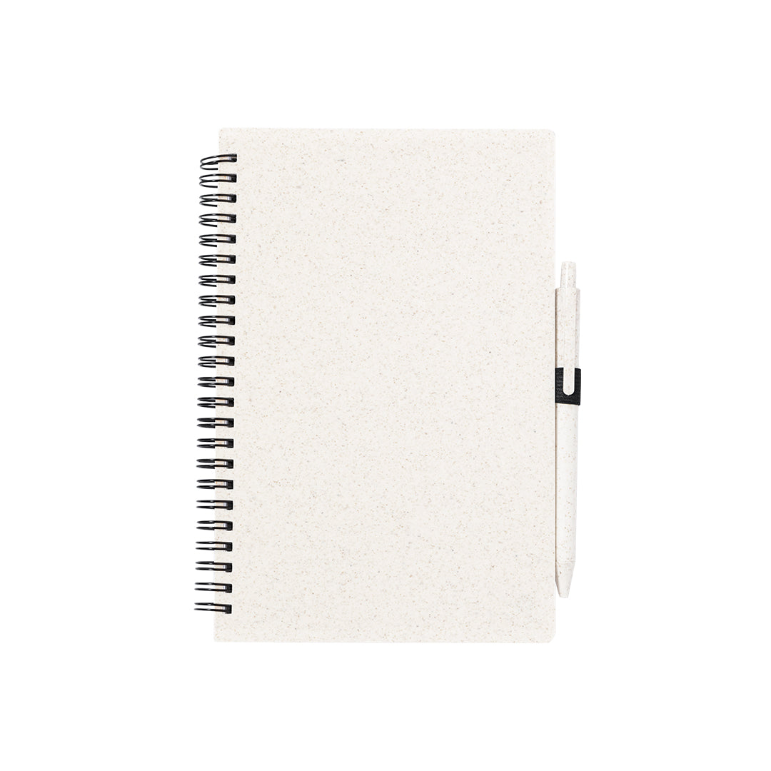 Conjunto Eco de Caderno e Caneta em Caña de Trigo