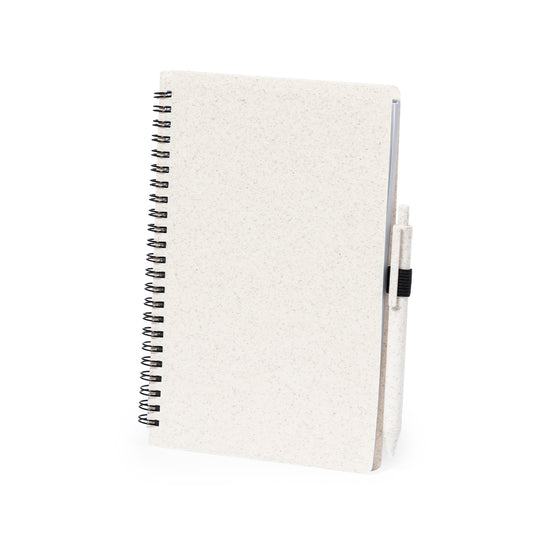 Conjunto Eco de Caderno e Caneta em Caña de Trigo