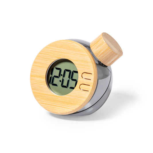 Relógio de Mesa Sustentável em Bambu Natural