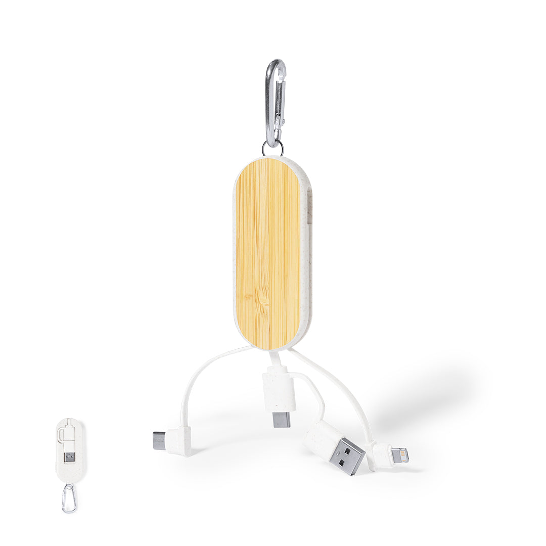 Cabo Carregador Sustentável Abby com Mosquetão