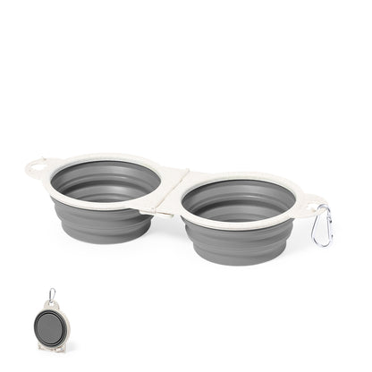 Tigela Dobrável de Palha de Trigo para Animais