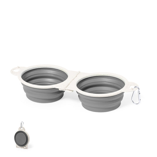 Tigela Dobrável de Palha de Trigo para Animais