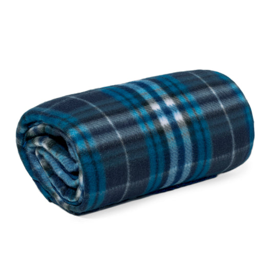 Manta RPET Tartan Bicolor Compacta e Sustentável