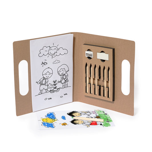 Set de Colorir Clumber em Cartão Reciclado