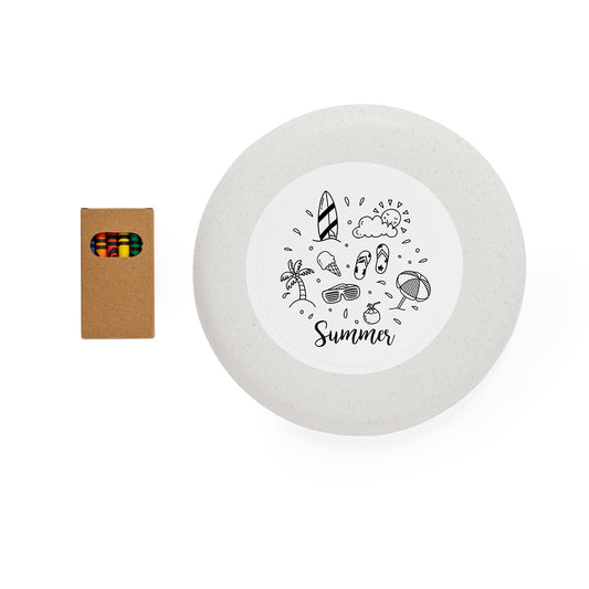Frisbee Personalizável em Caña de Trigo com Ceras Coloridas