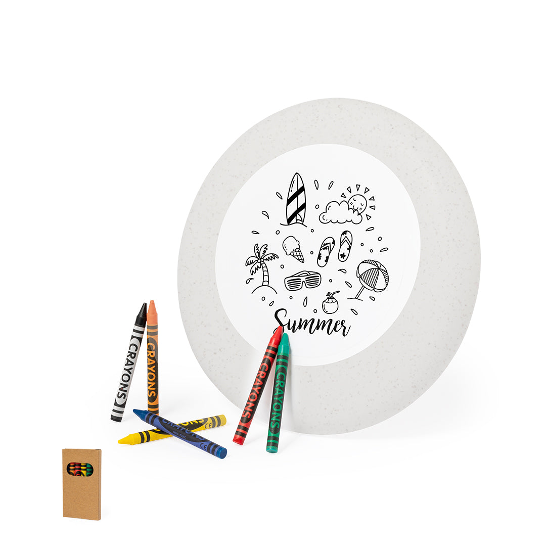 Frisbee Personalizável em Caña de Trigo com Ceras Coloridas